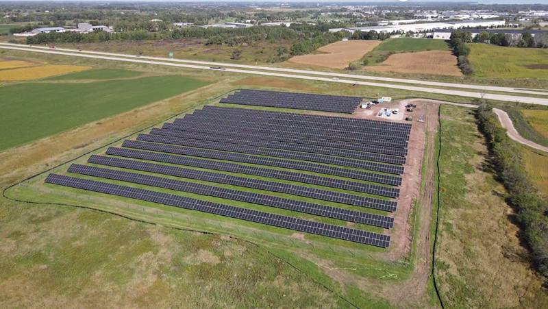 Computer rendering of Fond du Lac community solar project