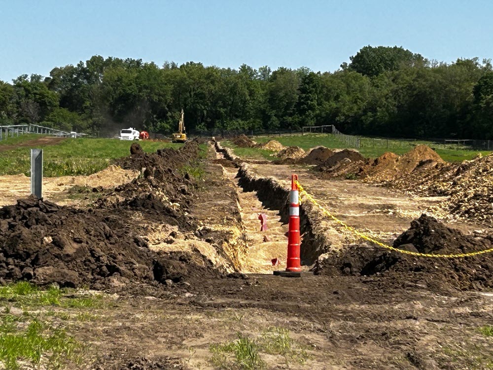 Trenchwork at the Albany Solar Project site