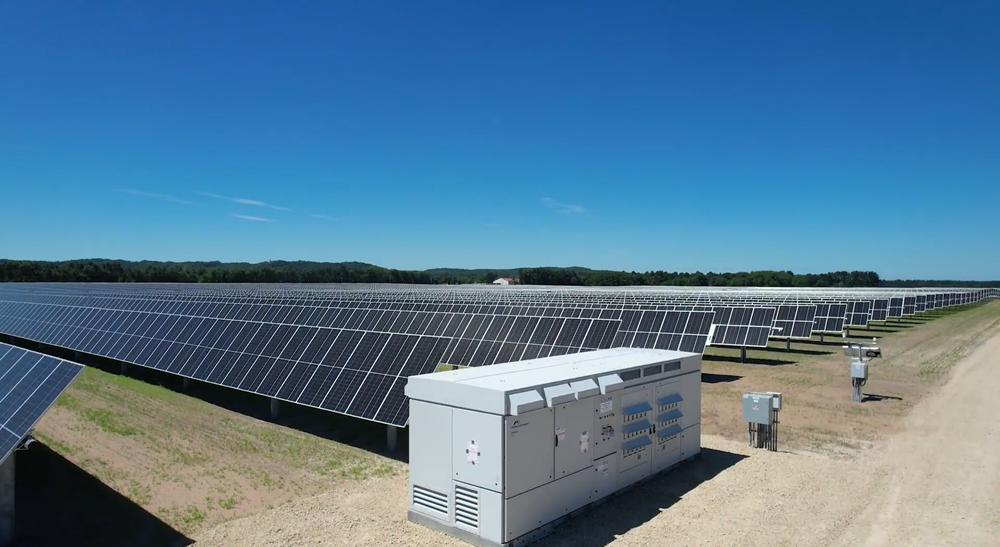 Drone image of the Bear Creek Solar facility.