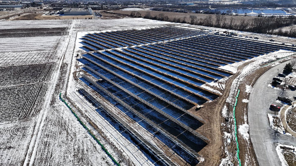 solar farm from the air