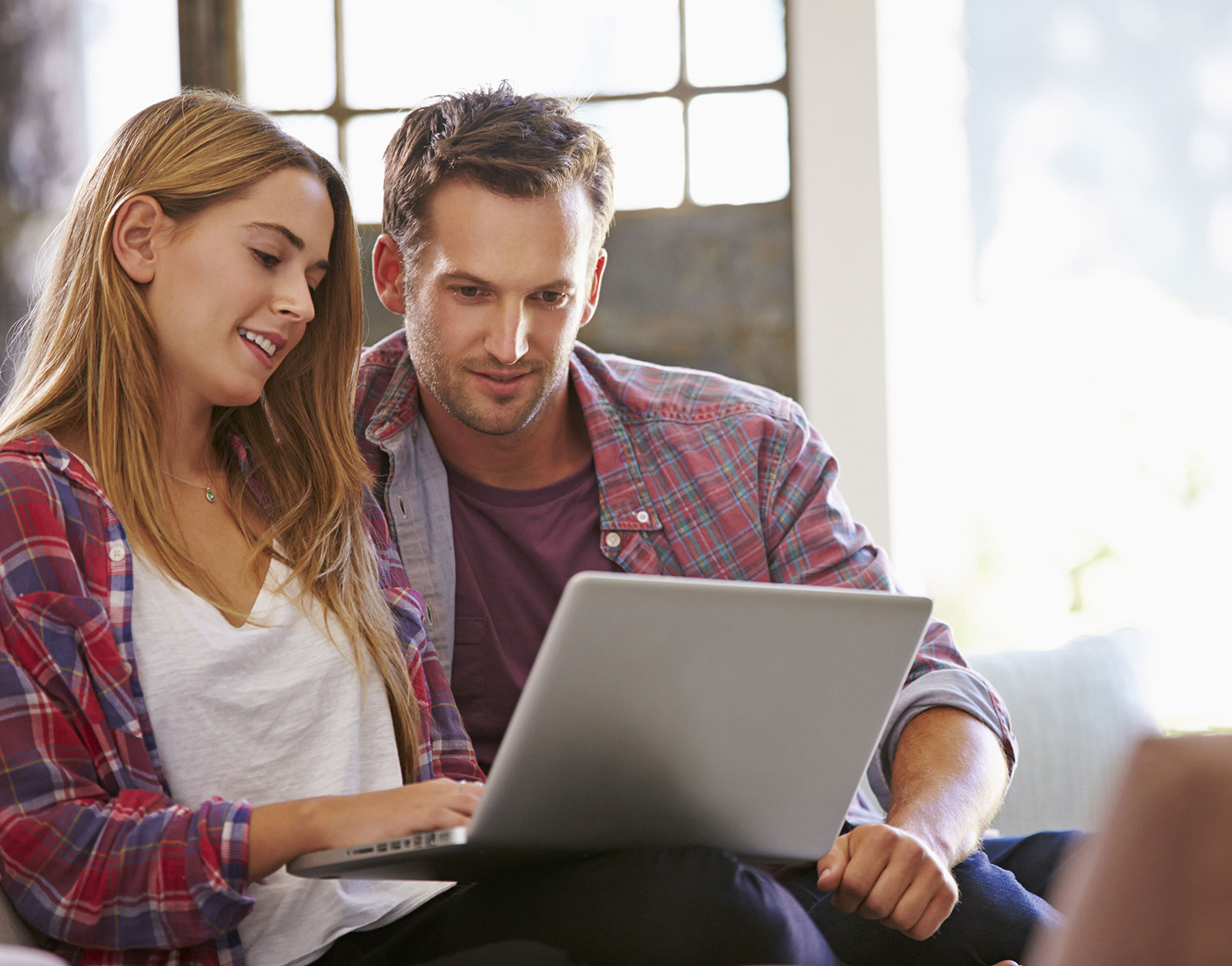 Couple on computer