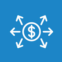 dollar and arrows icon