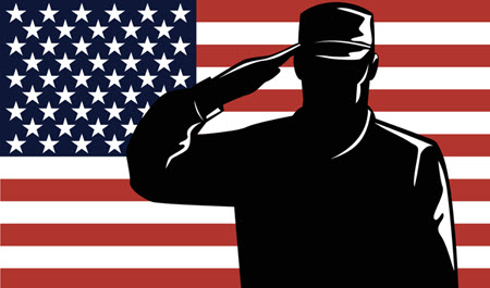 flag and soldier clip art