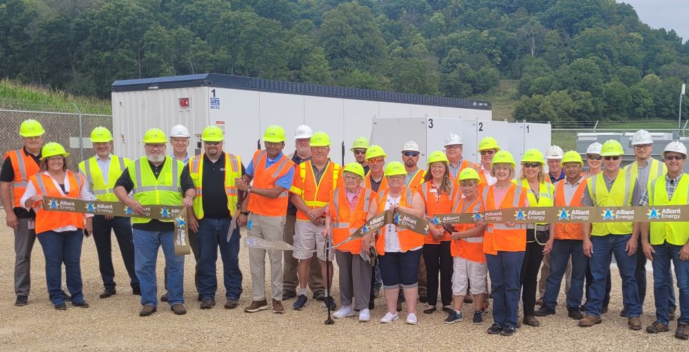 Team and community members at ribbon cutting