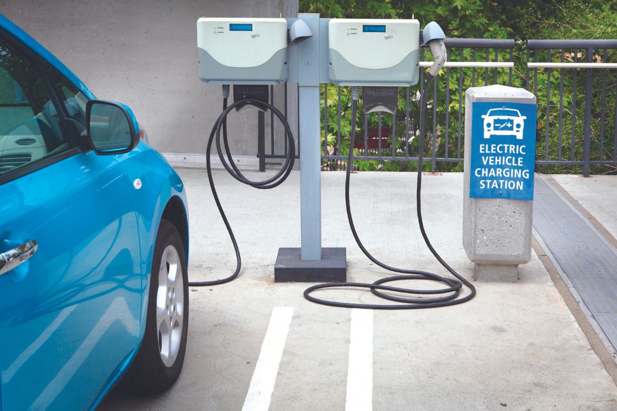 Electric vehicle charging.