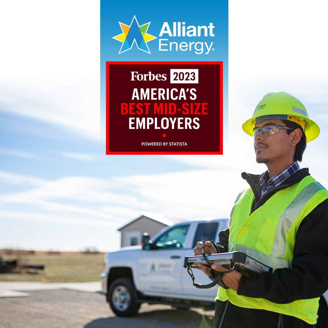 Alliant Energy named one of America's Best Midsize Employers for 2023