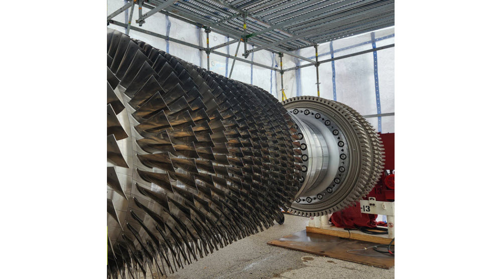turbine at a natural gas plant