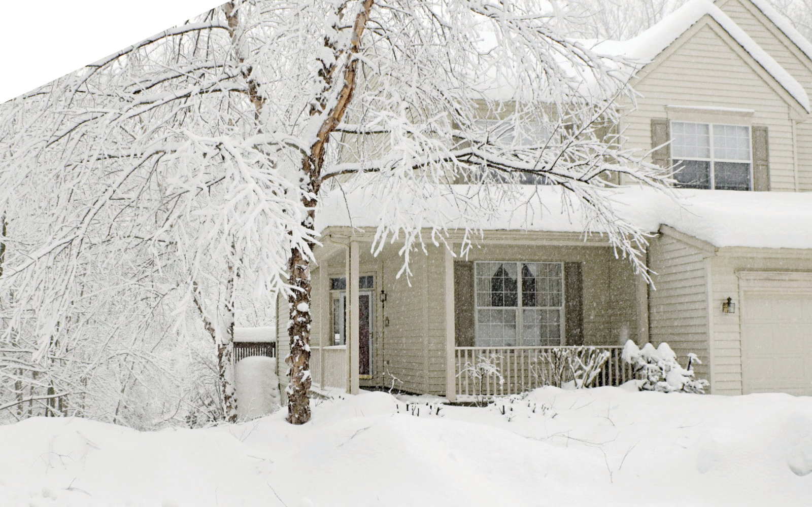 House covered in snow