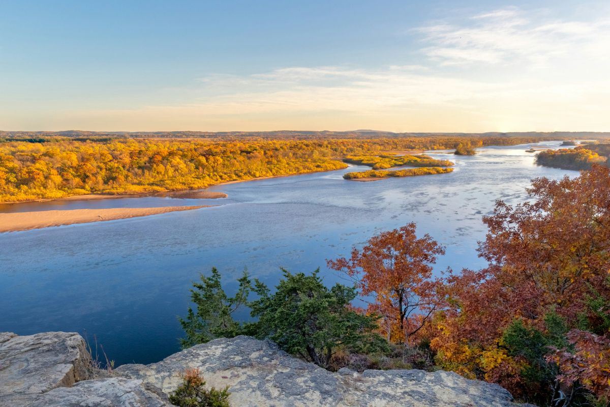 Cliffside overlooking the Wisconsin River.
