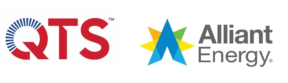 QTS and Alliant Energy logos side by side