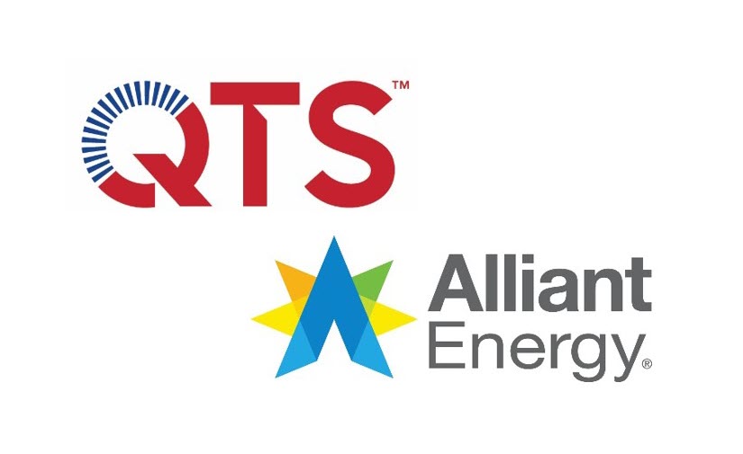 QTS and Alliant Energy logos side by side