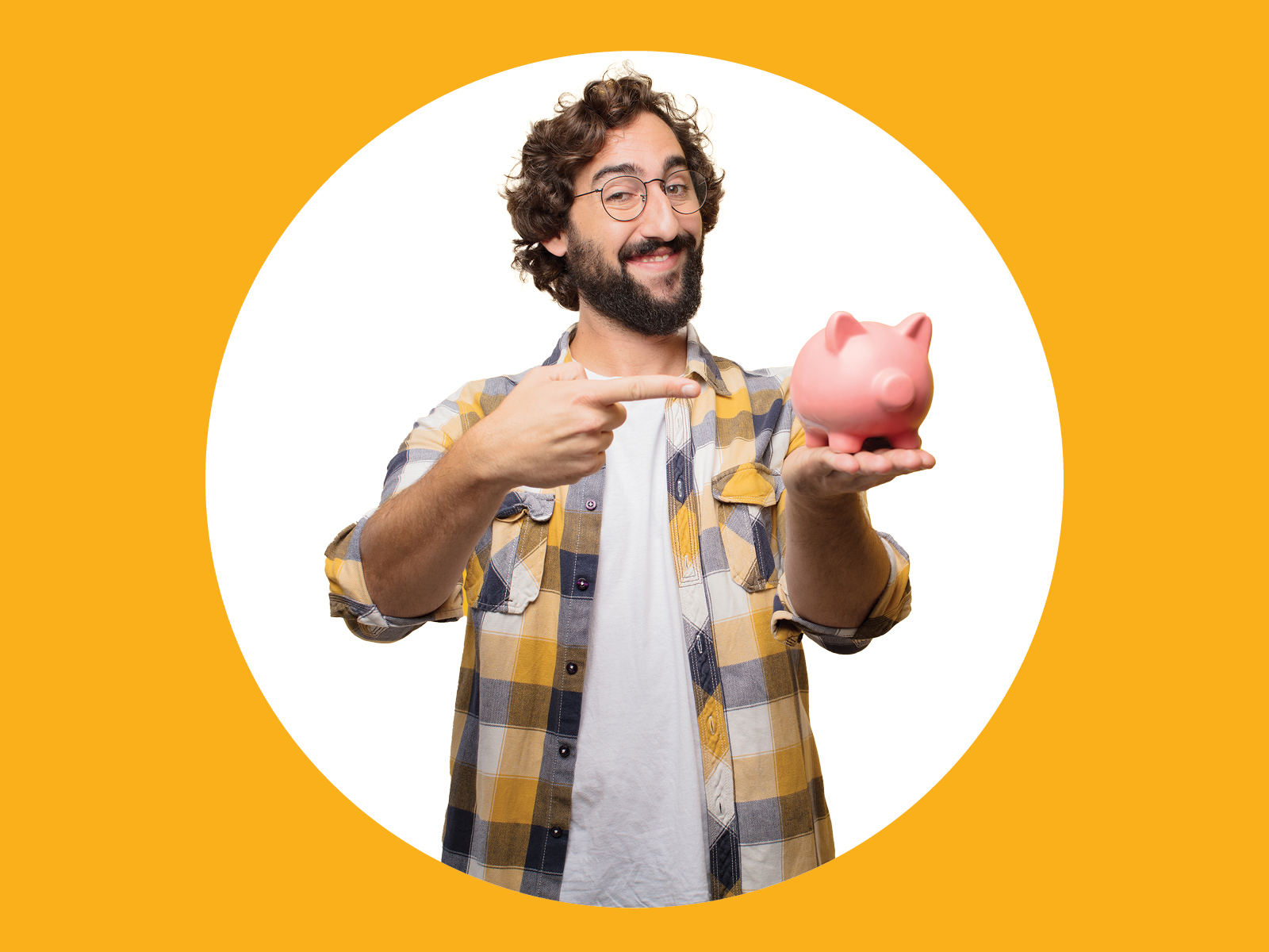 man with piggy bank