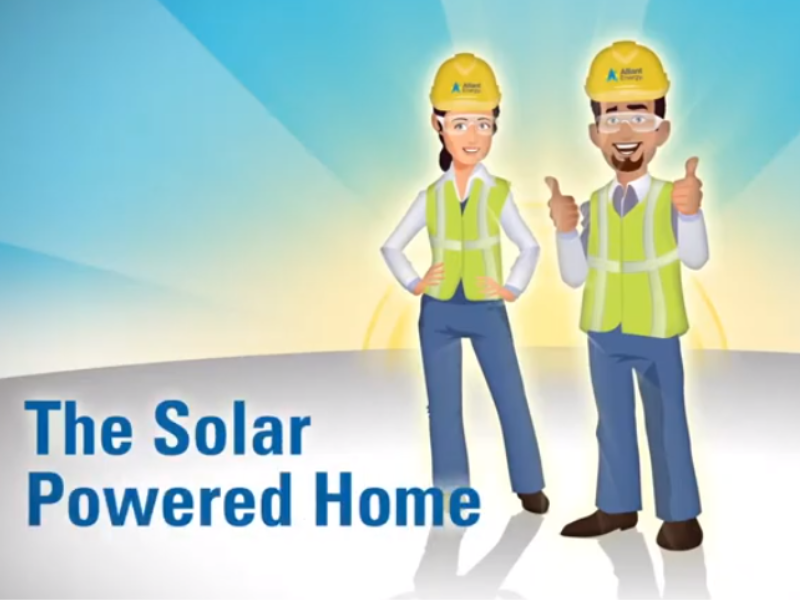 Solar powered home icons