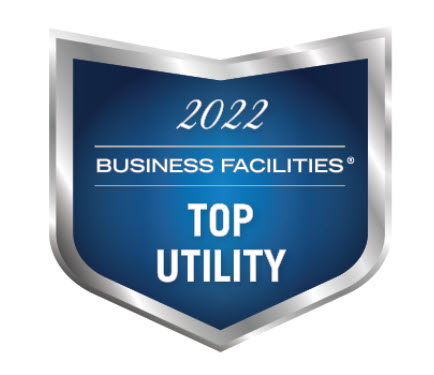 2022 Business Facilities Top Utility seal