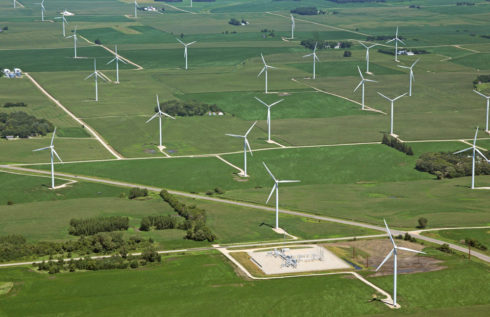 Bent Tree Wind Farm from the air