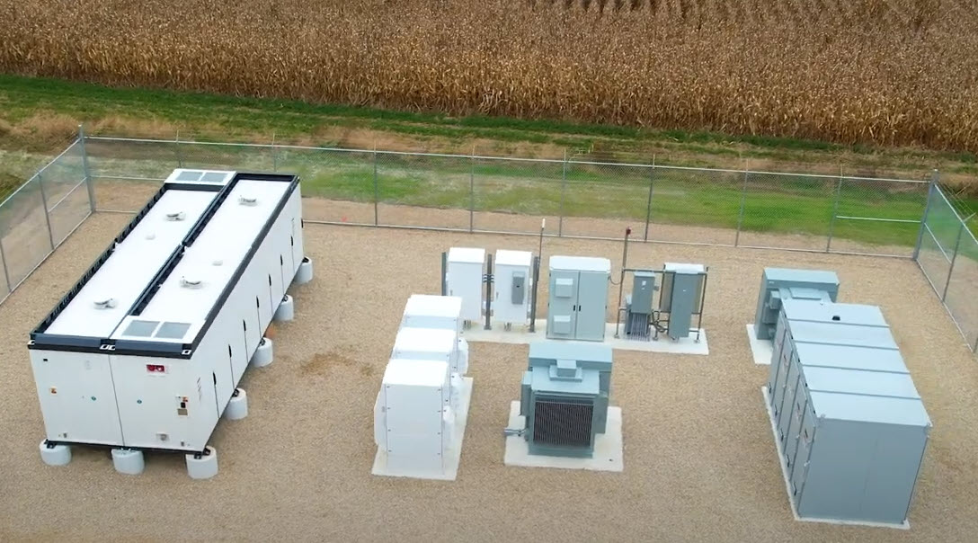 aerial view of Boaz microgrid