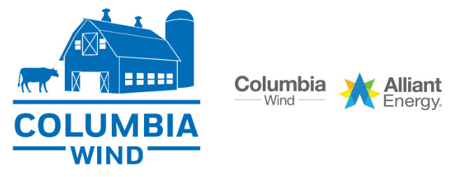 Columbia Wind logo before and after