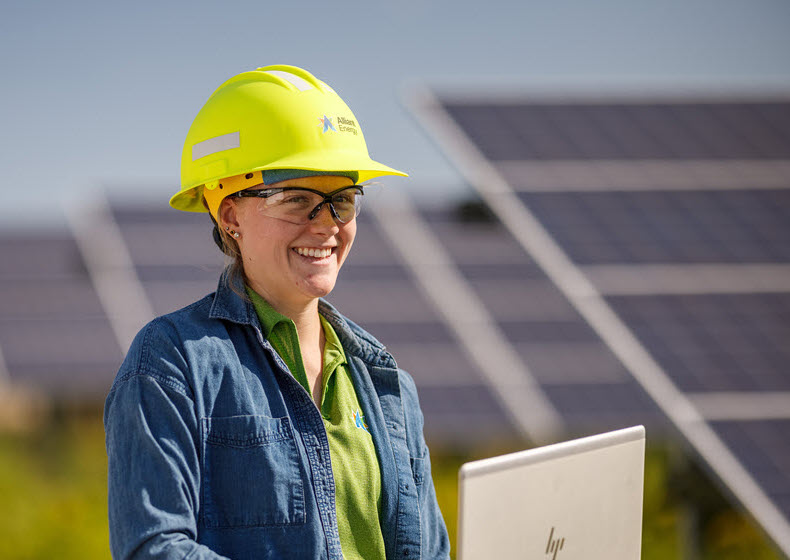 engineer in solar field