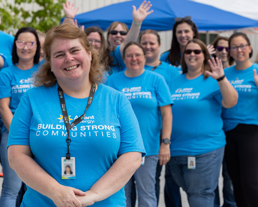 group of employee volunteers