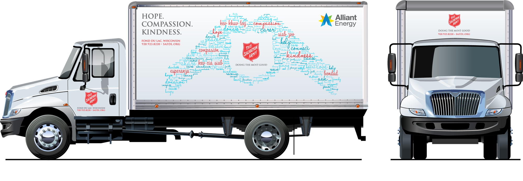 Mockup of Salvation Army truck