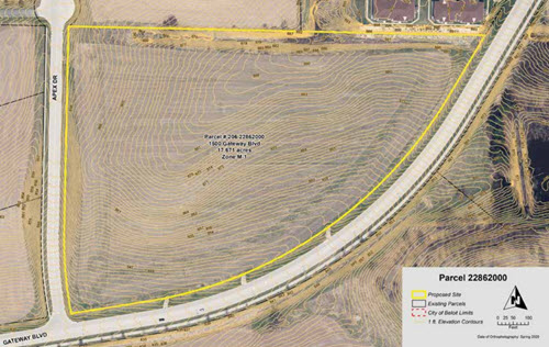 aerial map of Beloit Gateway Business Park