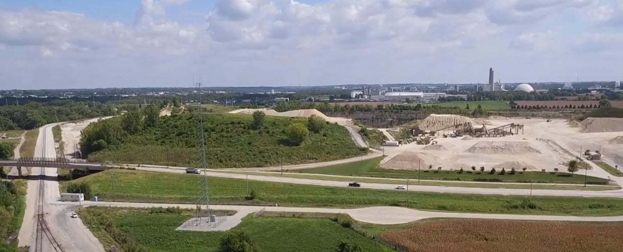 big cedar industrial center from the air