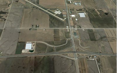 Aerial view of industrial park