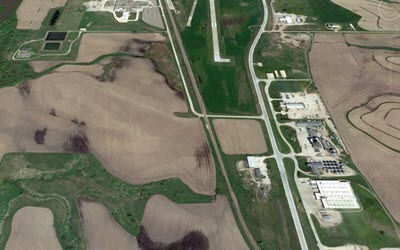 Aerial view of industrial park