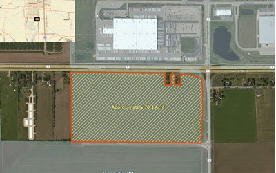 Aerial view of industrial park