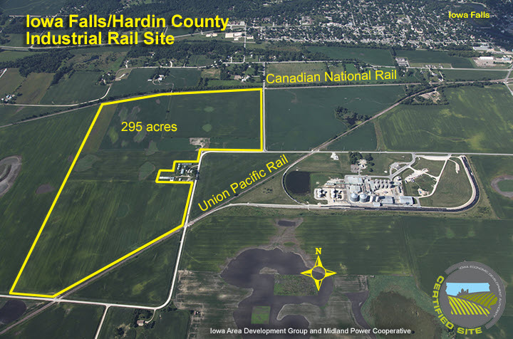 Iowa Falls/Hardin County Industrial Rail Site map