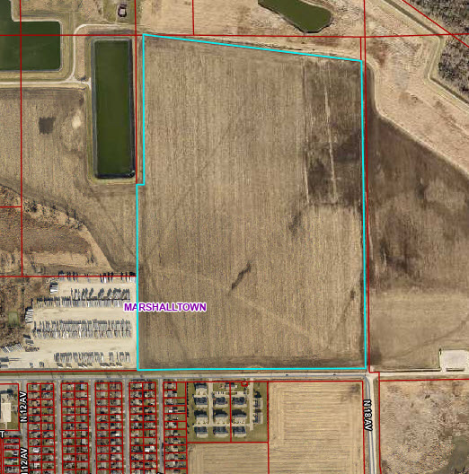 aerial view of Marshalltown Industrial land