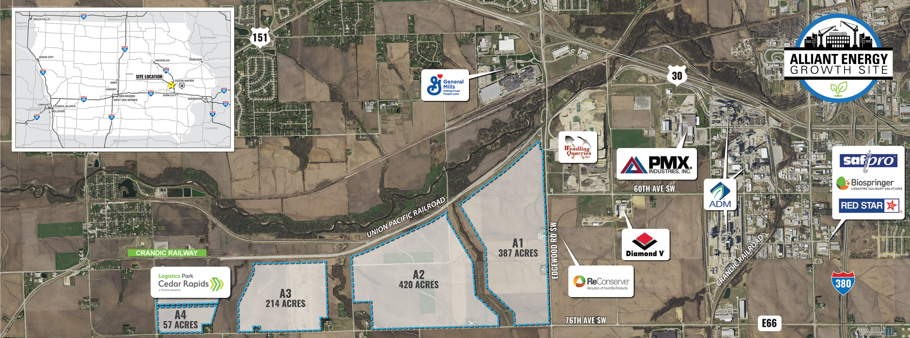 small map of Big Cedar Industrial Park