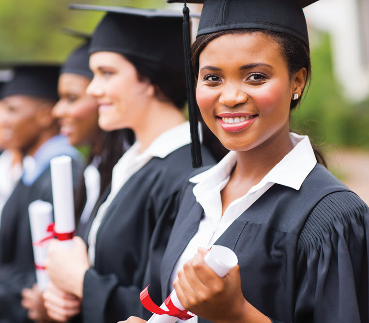 students graduating