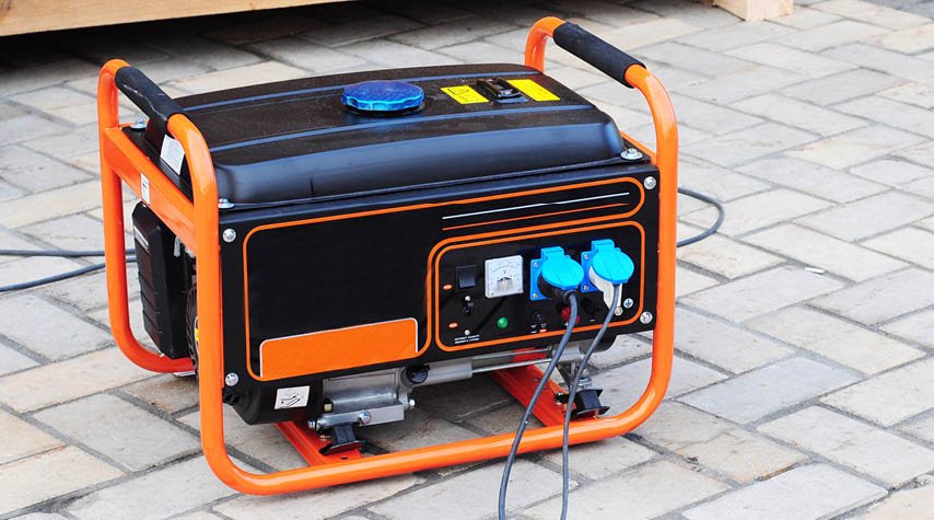 Orange portable generator