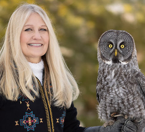 Dianne Moller and owl