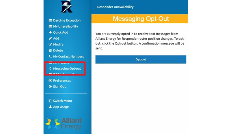 screenshot of opt out instructions