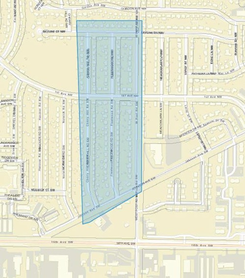 SW Cedar Rapids, IA (Fleetwood Road SW area) Map