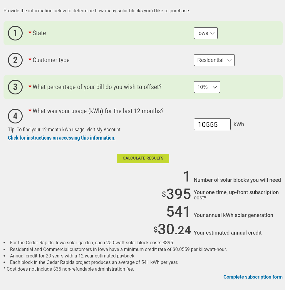 Calculator screenshot