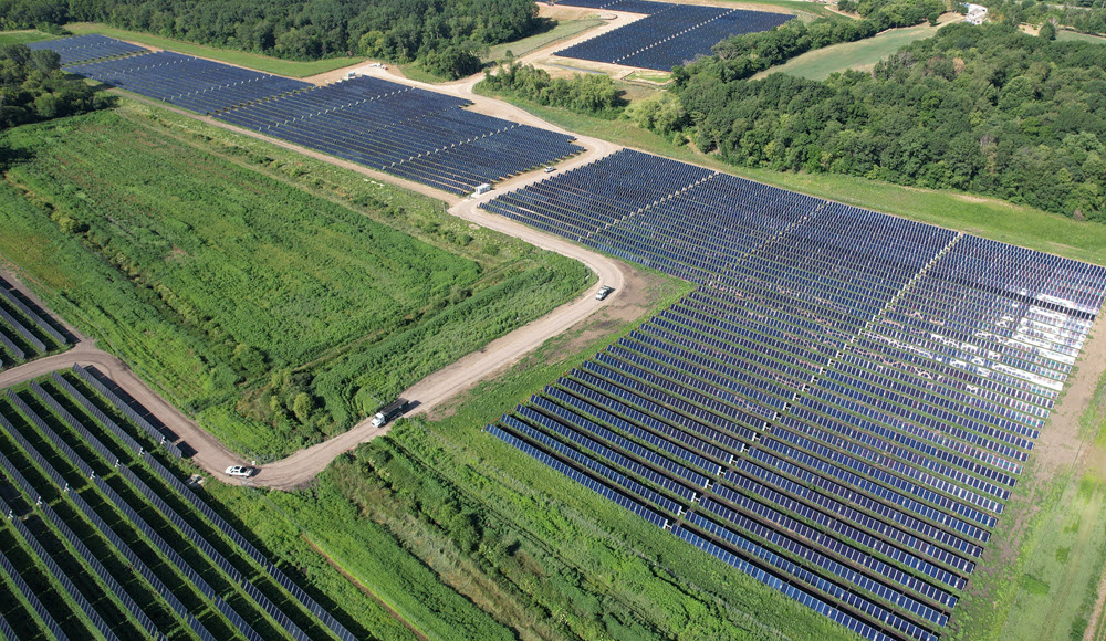 Solar panels from the air