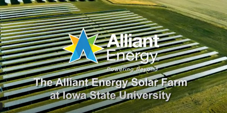 aerial view of the solar farm