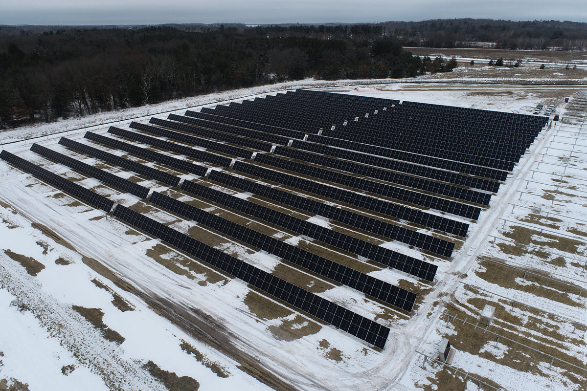 Wautoma solar field from the air