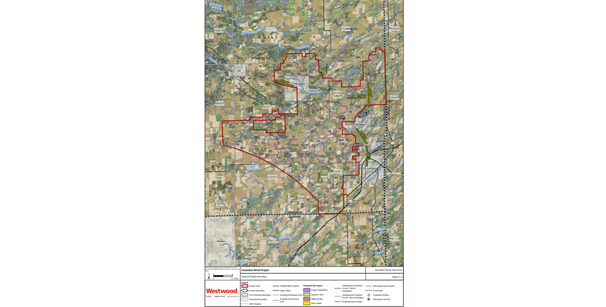 thumbnail of Columbia wind project map PDF