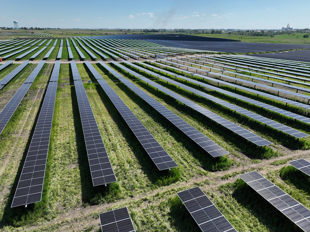 Aerial view of Creston Solar Project.