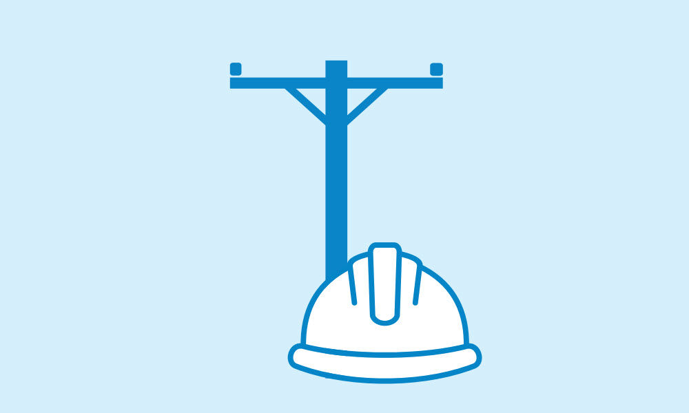power line and hard hat icon
