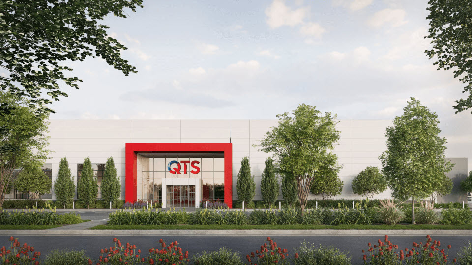 QTS rendering of a data center entrance
