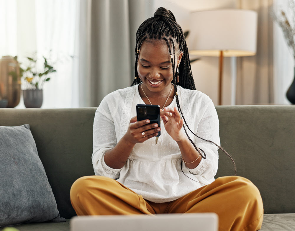 woman on a cell phone