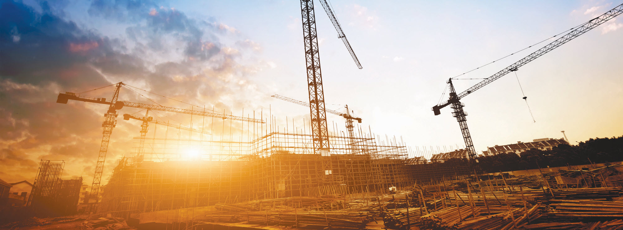 cranes building buildings