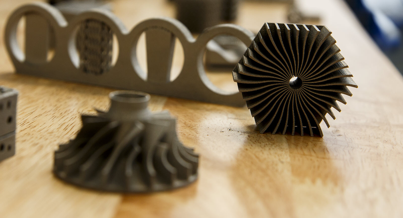 Metal cogs on a table