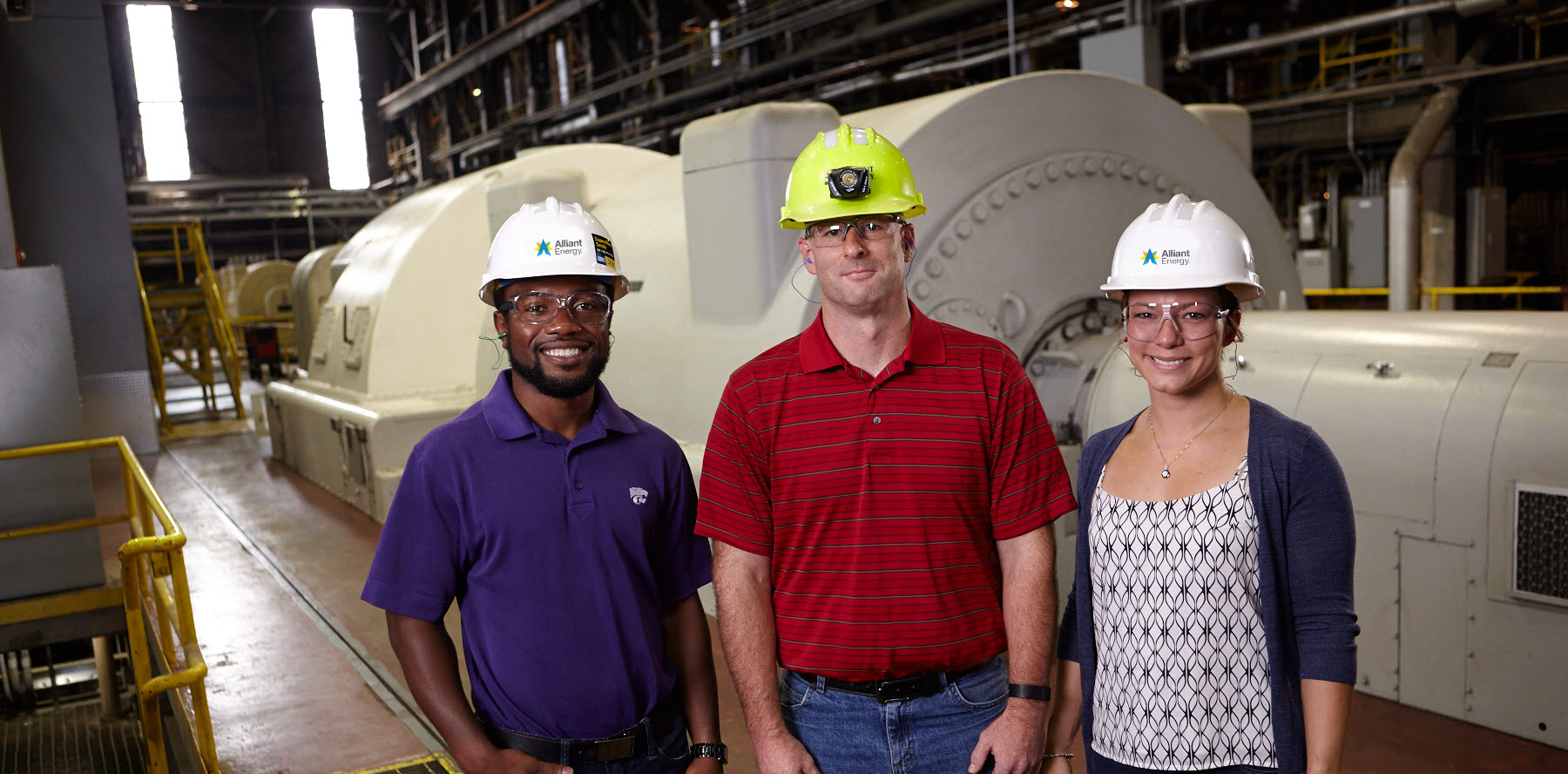 three employees in a generation station
