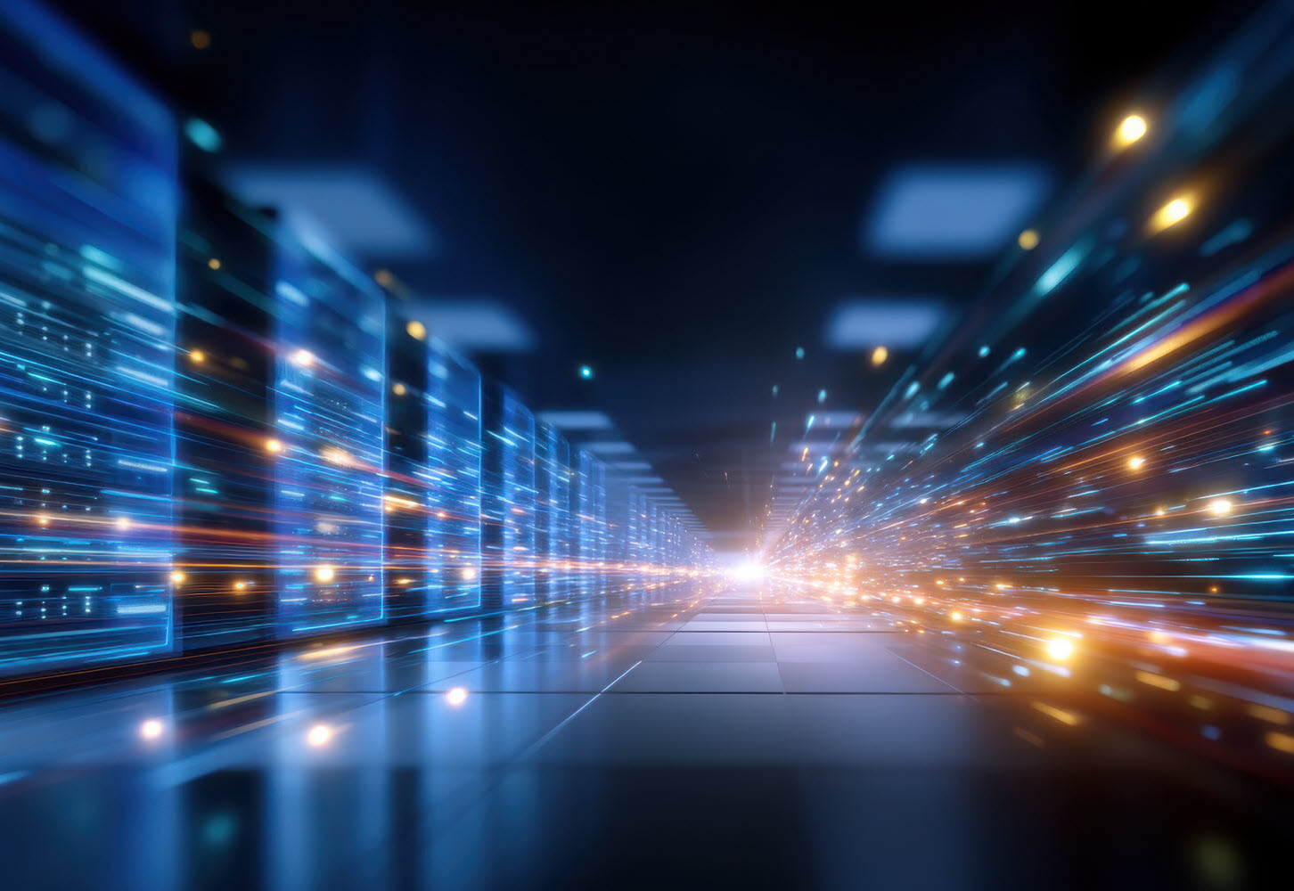 stylized image of a data center